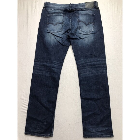 GUESS Jean Men 36x32 (34/32 tag) Regular Straight Whisker Faded - Picture 2 of 16